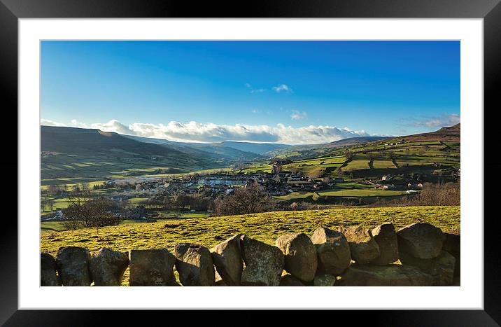  Reeth Yorkshire Dales Framed Mounted Print by Greg Marshall
