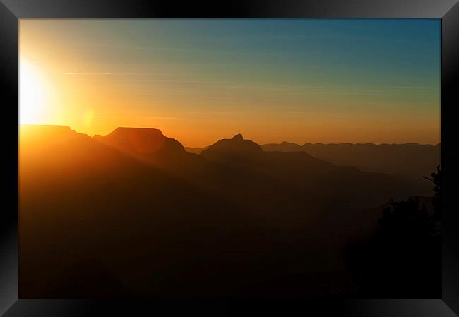  Grand Canyon Sunrise Framed Print by Greg Marshall