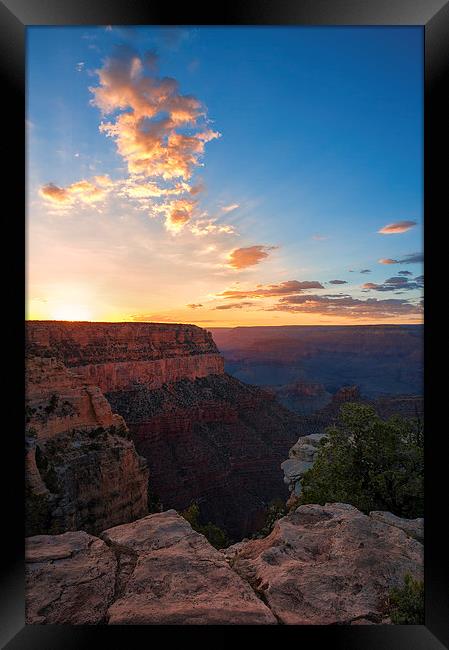 Grand Canyon Sunset Framed Print by Greg Marshall