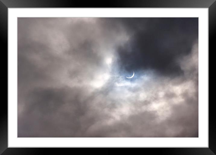  The Solar Eclipse UK 2015 Framed Mounted Print by Greg Marshall