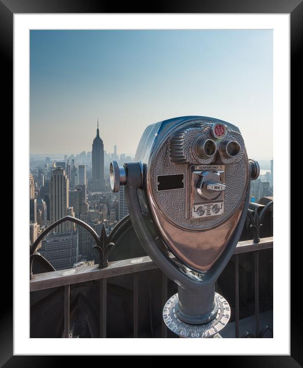 Empire State view NYC Framed Mounted Print by Greg Marshall