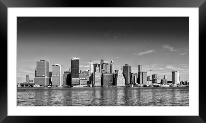 Manhattan Skyline from Brooklyn Framed Mounted Print by Greg Marshall