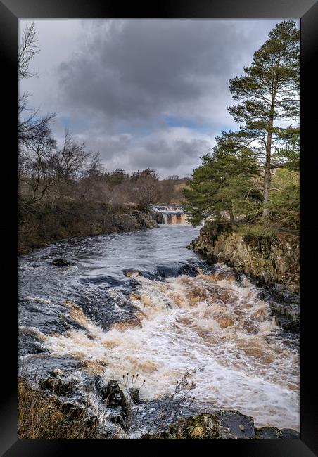 Low Force Waterfall on River Tees Framed Print by Greg Marshall