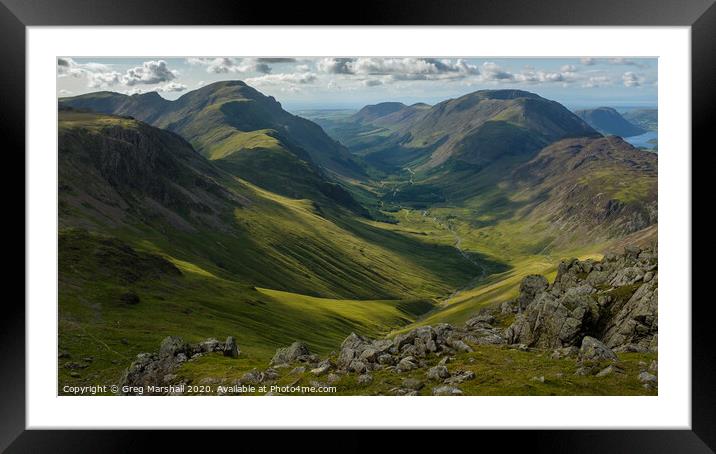 View of Ennerdale Lake District Framed Mounted Print by Greg Marshall