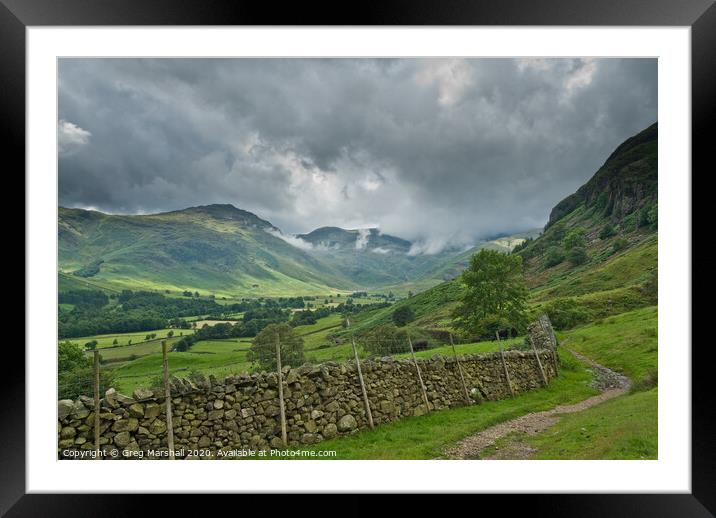 Langdale Valley Lake District  Framed Mounted Print by Greg Marshall