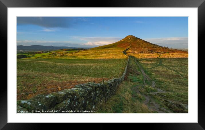 Leading to Roseberry Topping Framed Mounted Print by Greg Marshall