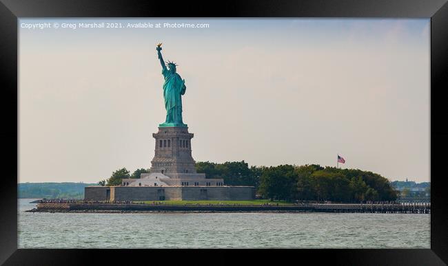 Statue of Liberty New York Framed Print by Greg Marshall