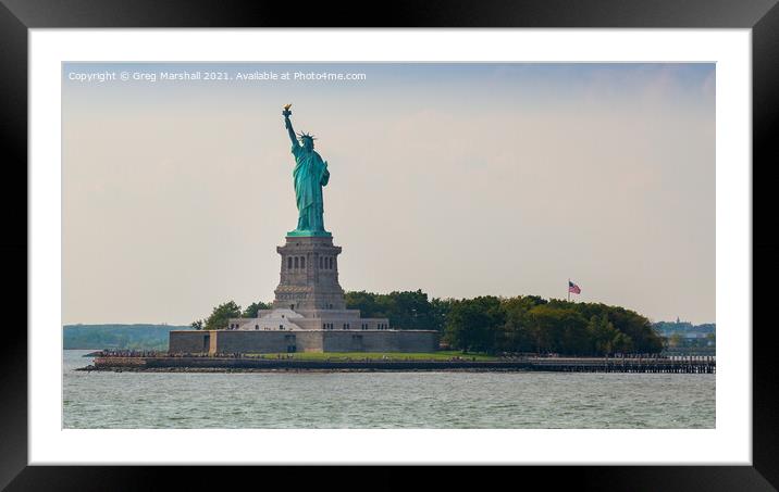 Statue of Liberty New York Framed Mounted Print by Greg Marshall
