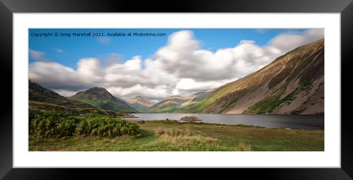 Wast Water Wasdale Valley The Lake District Framed Mounted Print by Greg Marshall