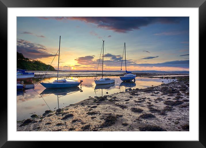 Cramond - River Almond Mouth Framed Mounted Print by Andrew Jack