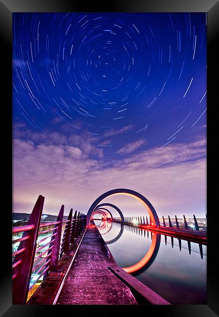 Falkirk Wheel Startrail Framed Print by Andrew Jack