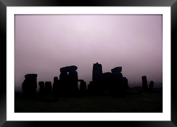 Dusk at Stonehenge Framed Mounted Print by dawn cruttenden