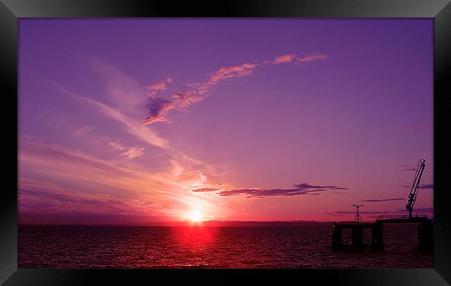 Sunset at Port Seton Framed Print by Kevin Dobie