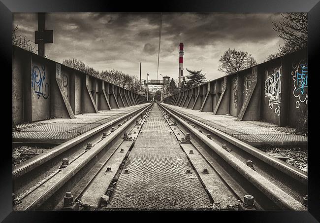 On The Rails Framed Print by Andrew Squires