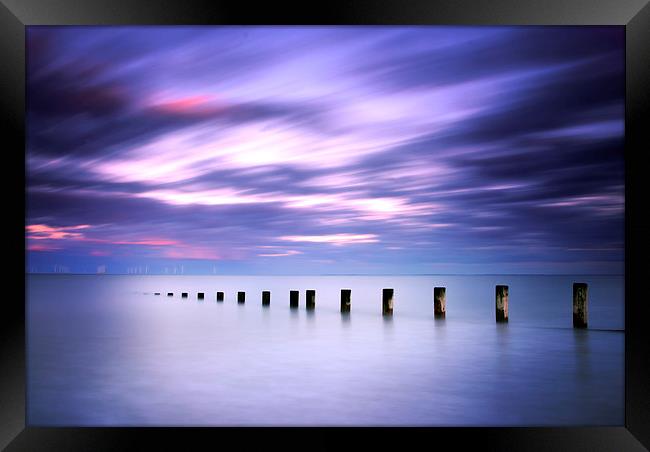 Seascape in Amethyst Framed Print by Andrew Squires