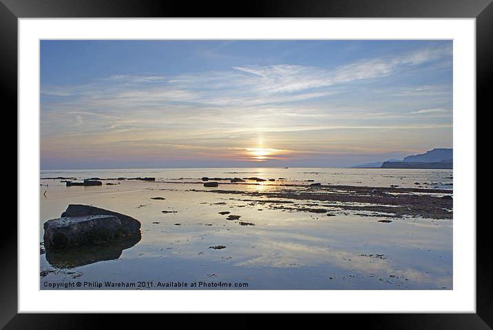 Sundown at Kimmeridge Framed Mounted Print by Phil Wareham