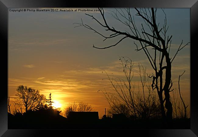 Bourne Valley Sunrise Framed Print by Phil Wareham