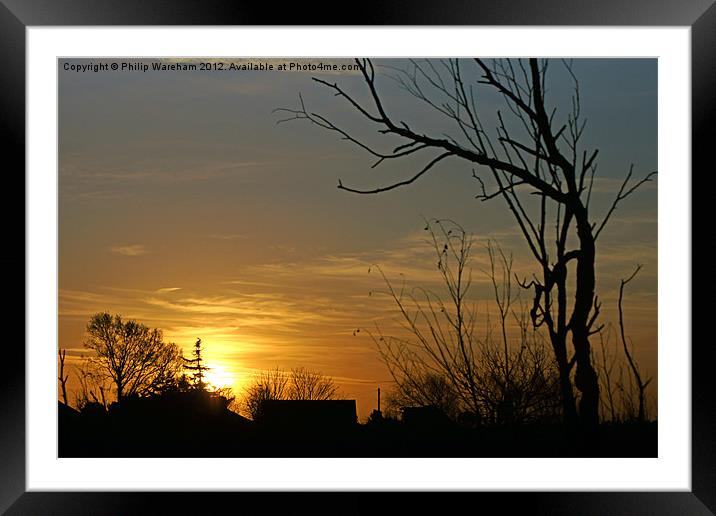 Bourne Valley Sunrise Framed Mounted Print by Phil Wareham