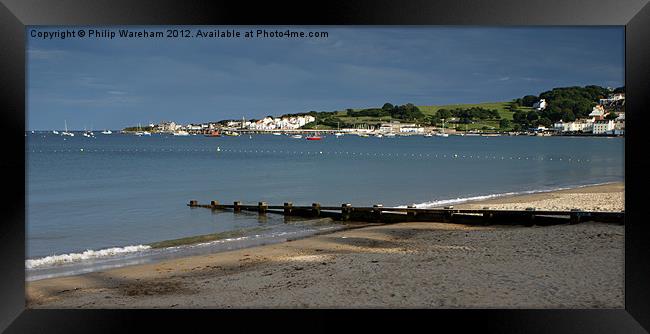 Swanage and Shadows Framed Print by Phil Wareham