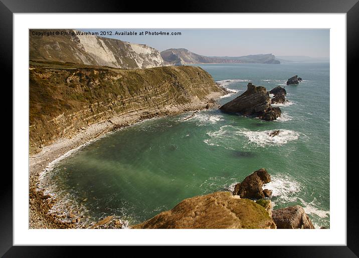 Mupe Rocks Dorset Framed Mounted Print by Phil Wareham