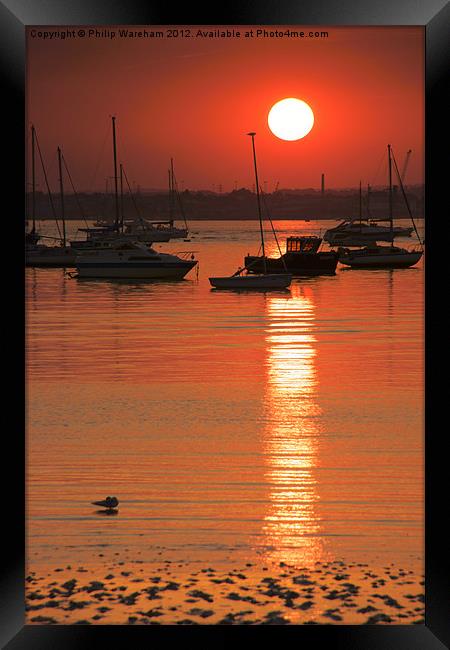 Sunset Silhouettes Framed Print by Phil Wareham