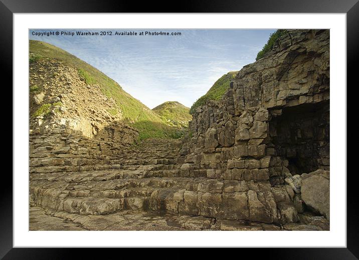 Steps to the beach Framed Mounted Print by Phil Wareham