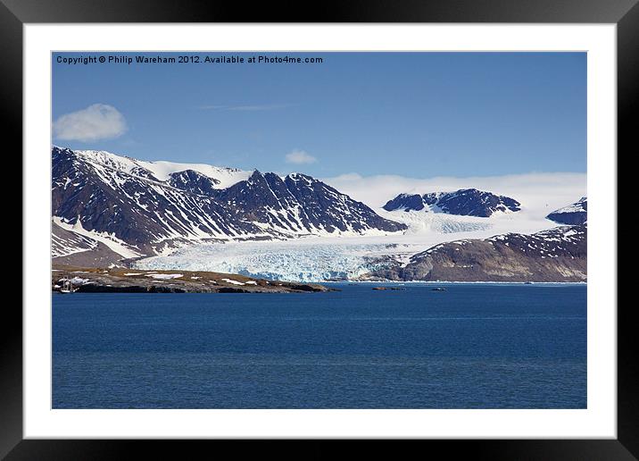 Ny-Alesund Glacier Framed Mounted Print by Phil Wareham
