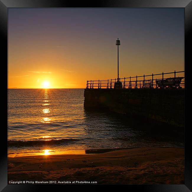 Sunrise by the Jetty Framed Print by Phil Wareham