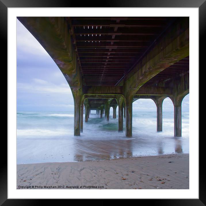 Under the Pier Framed Mounted Print by Phil Wareham