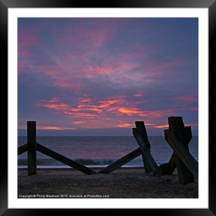 Great Yarmouth Sunrise Framed Mounted Print by Phil Wareham
