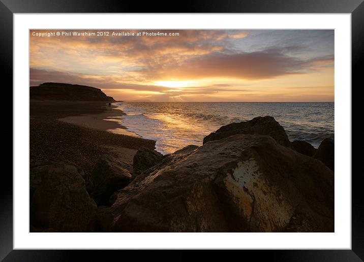 Sunrise on the shore Framed Mounted Print by Phil Wareham