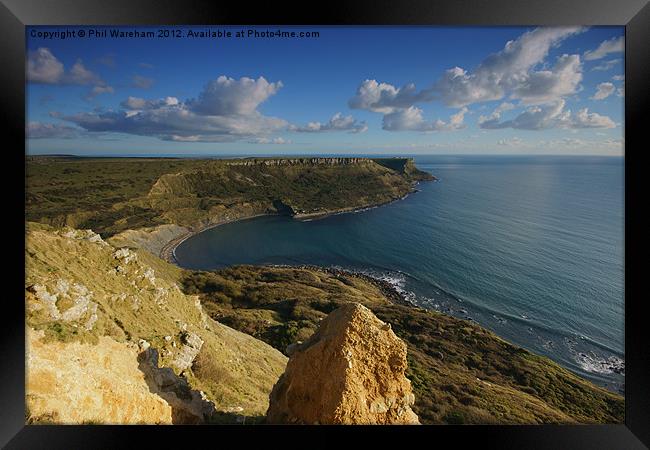 Chapman's Pool from Houns-tout Cliff Framed Print by Phil Wareham