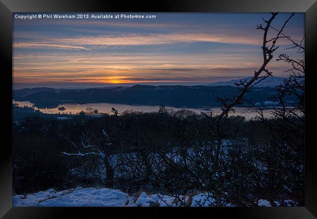 Orrest Head Sunset Framed Print by Phil Wareham