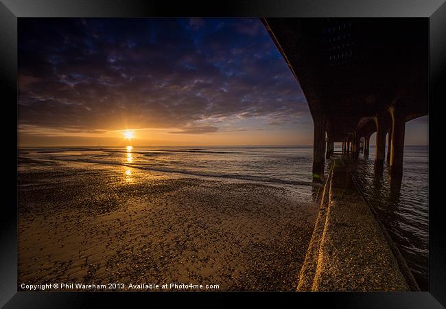 Pier Sunrise Framed Print by Phil Wareham