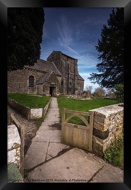 St Nicholas Church Studland Dorset Framed Print by Phil Wareham