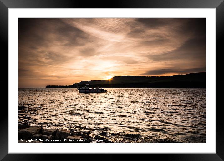 Cloudy at Kimmeridge Framed Mounted Print by Phil Wareham