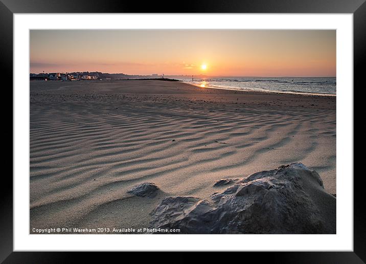 Sunrise at Sandbanks Framed Mounted Print by Phil Wareham