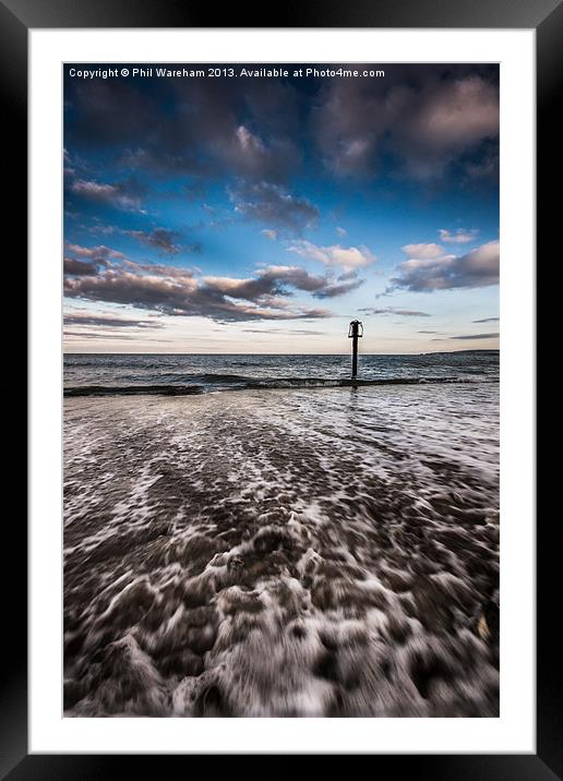 Incoming Wave Framed Mounted Print by Phil Wareham