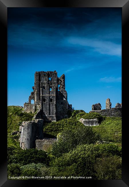 Corfe Castle Framed Print by Phil Wareham