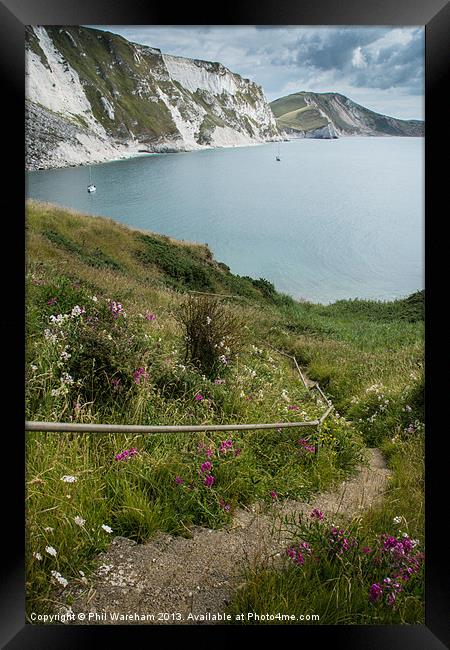 Down the steps to Mupe Framed Print by Phil Wareham