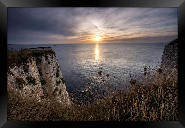 Sunrise from Ballard Down Framed Print by Phil Wareham