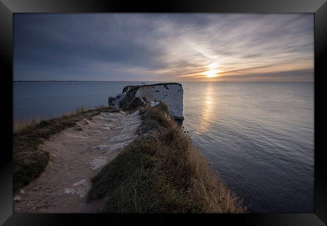 Old Harry Rocks Framed Print by Phil Wareham