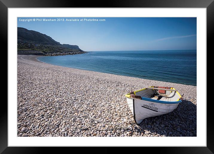Boat on the beach Framed Mounted Print by Phil Wareham
