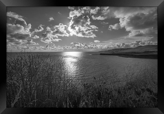 View from the clifftop Framed Print by Phil Wareham