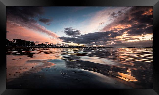 Whitecliff Sunset Framed Print by Phil Wareham
