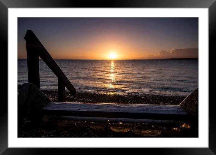 Sunrise at Calshot Framed Mounted Print by Phil Wareham