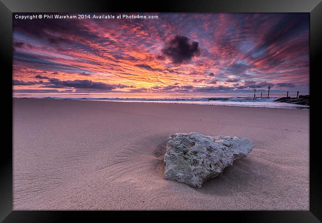 Stone at Sunrise Framed Print by Phil Wareham