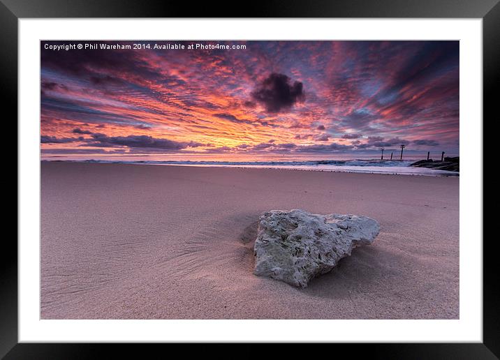 Stone at Sunrise Framed Mounted Print by Phil Wareham