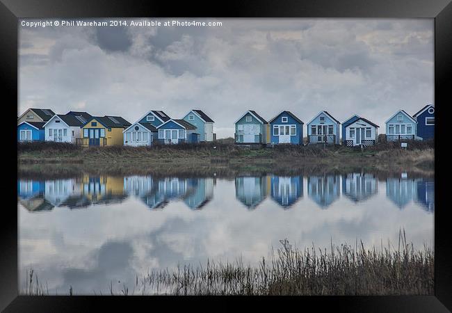 Huts at Hengistbury Framed Print by Phil Wareham