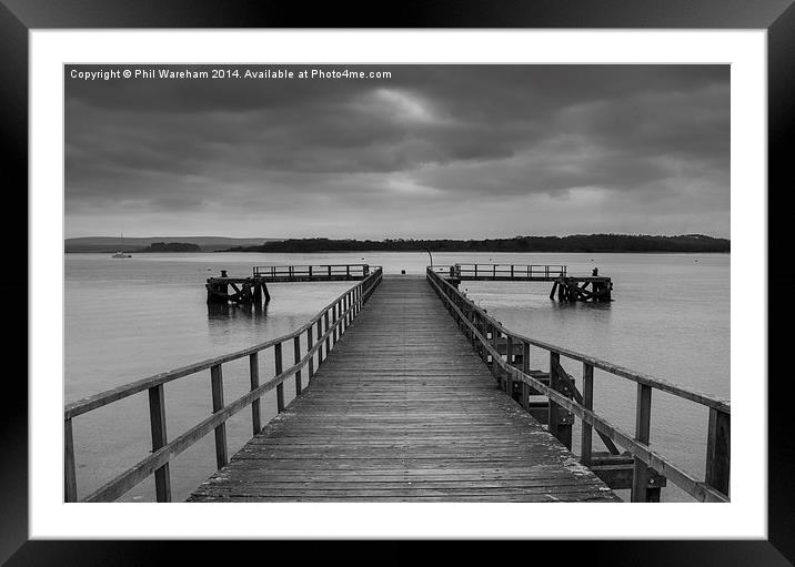 Jetty Framed Mounted Print by Phil Wareham